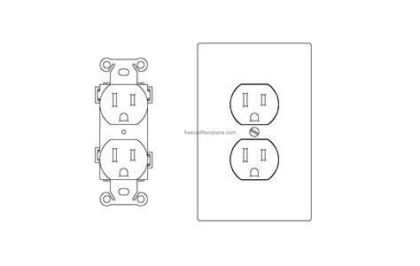 electrical outlet autocad block